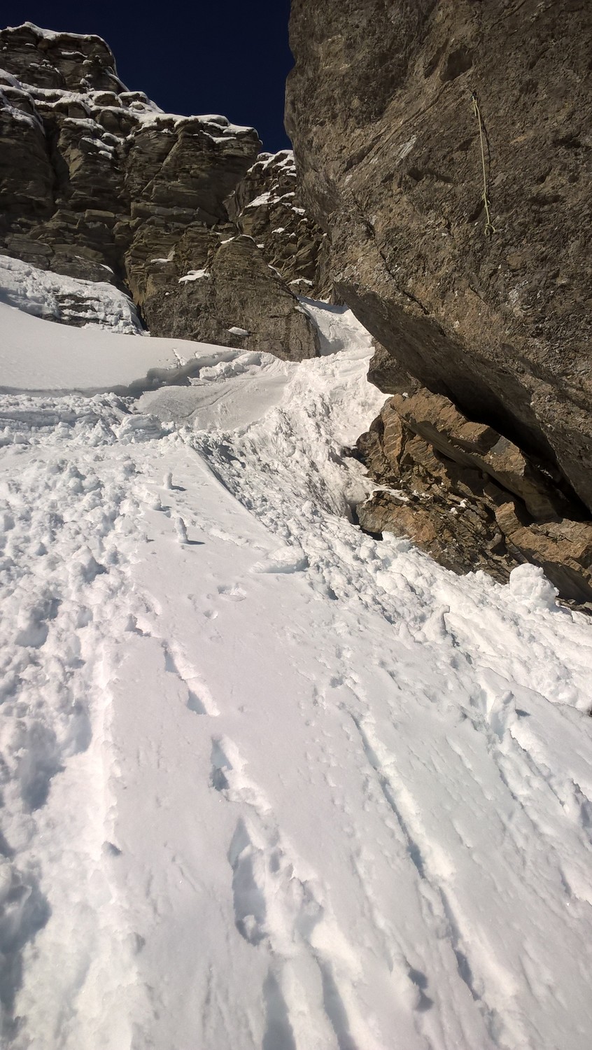 Couloir N Bécor sous le rétrécissement