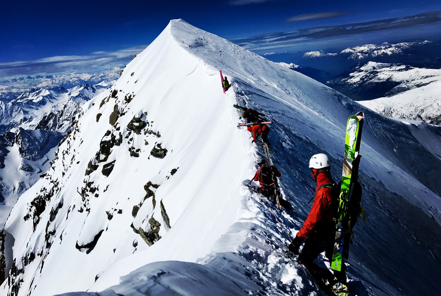 Passage en glace sur l'arête