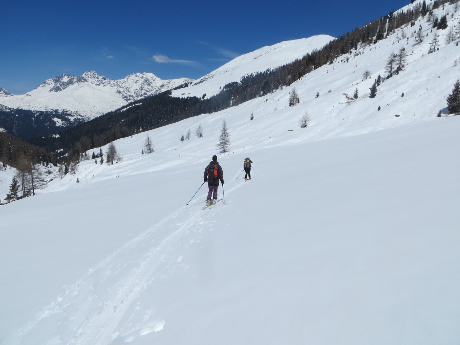 Il ritorno verso l'Alpe Borron