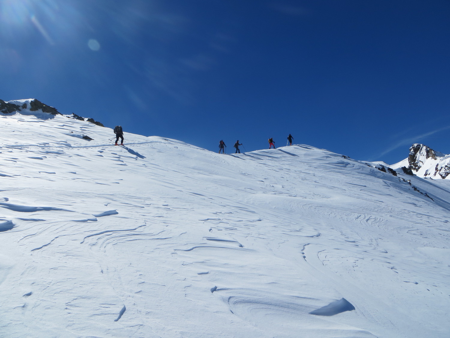 La dorsale che ci porta in vetta al Rinalpi (dietro, non visibile)