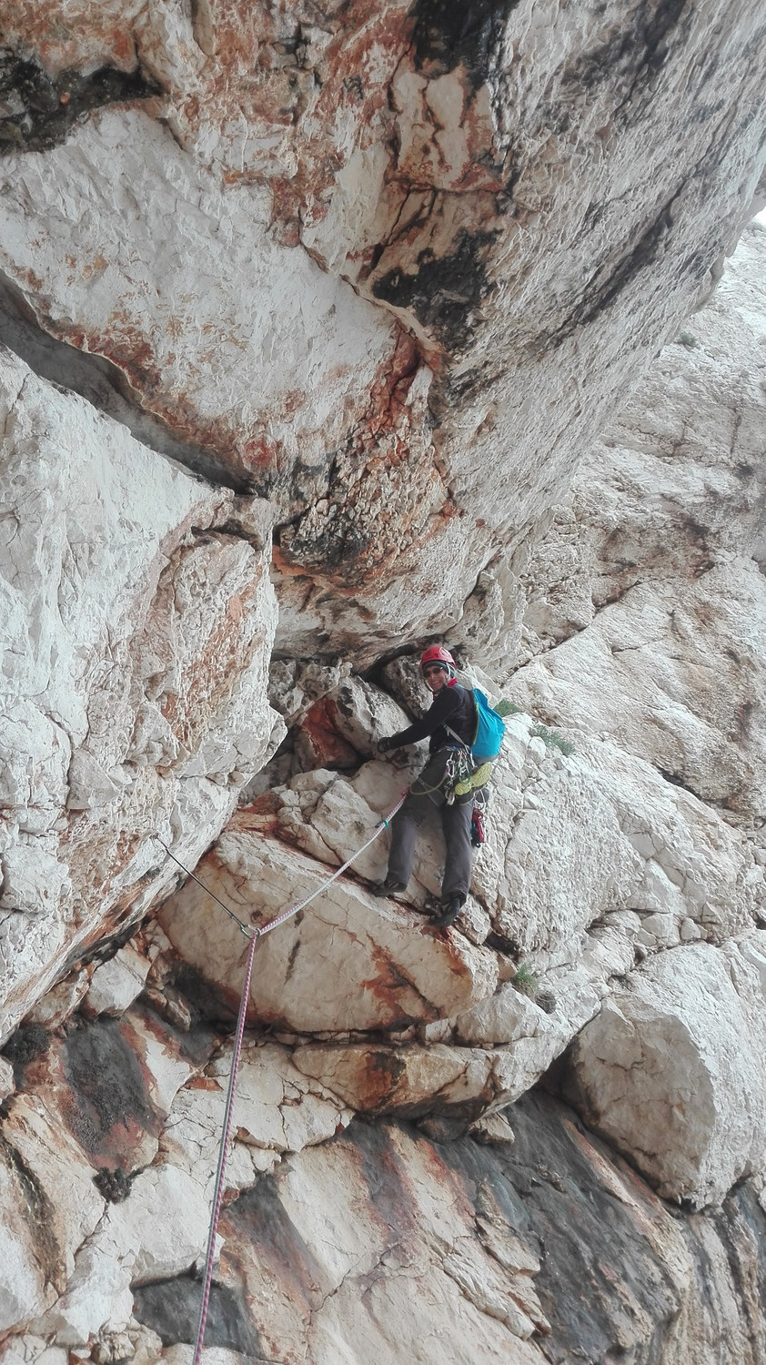 L'issue de la calanque : pas de piège, et équipement abondant en plus !