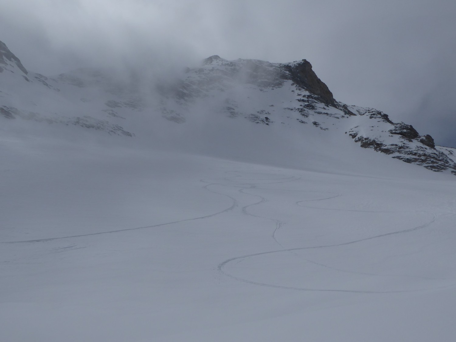 Sur le glacier..belle descente