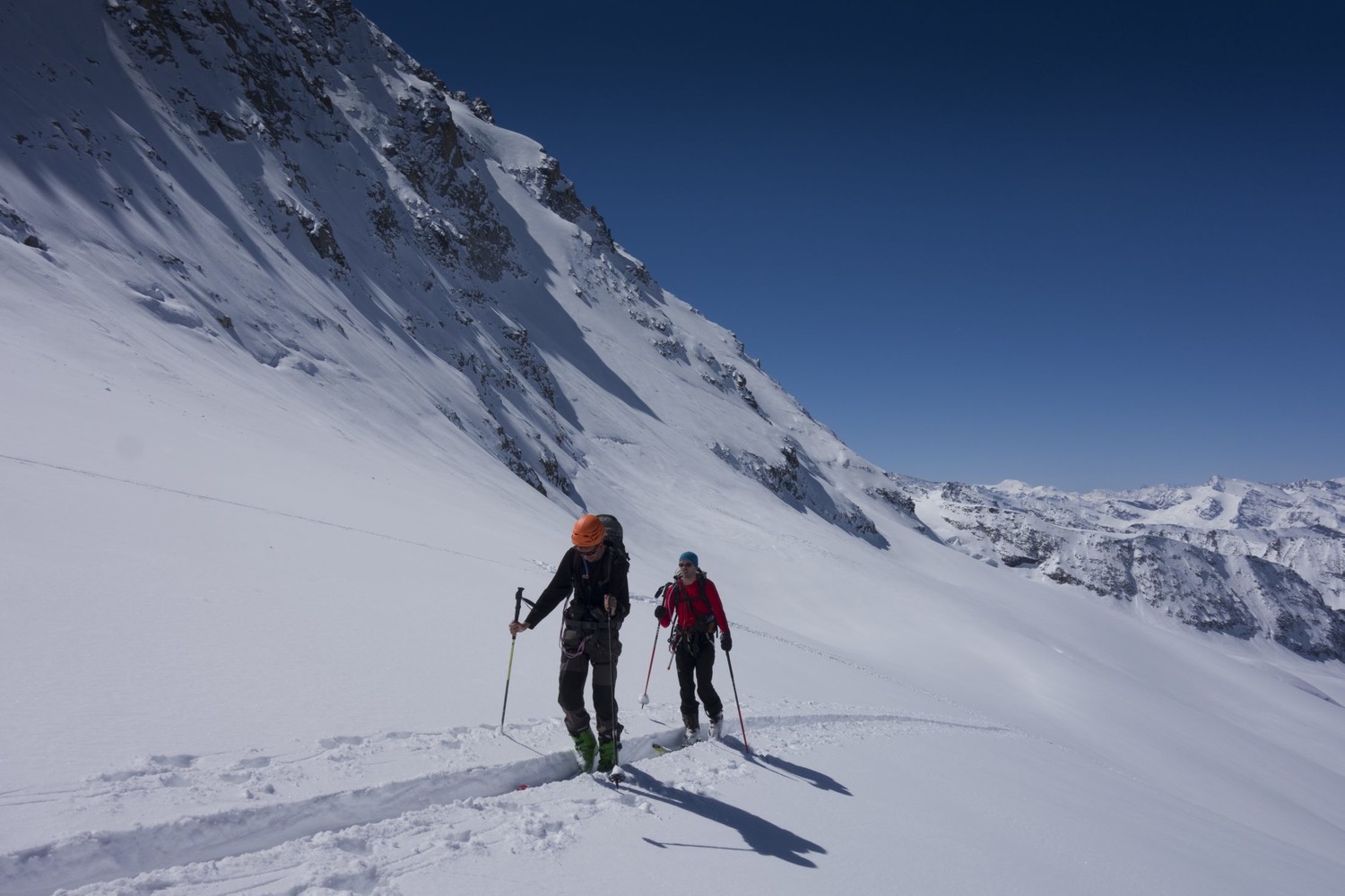 Montée vers le col Bonney