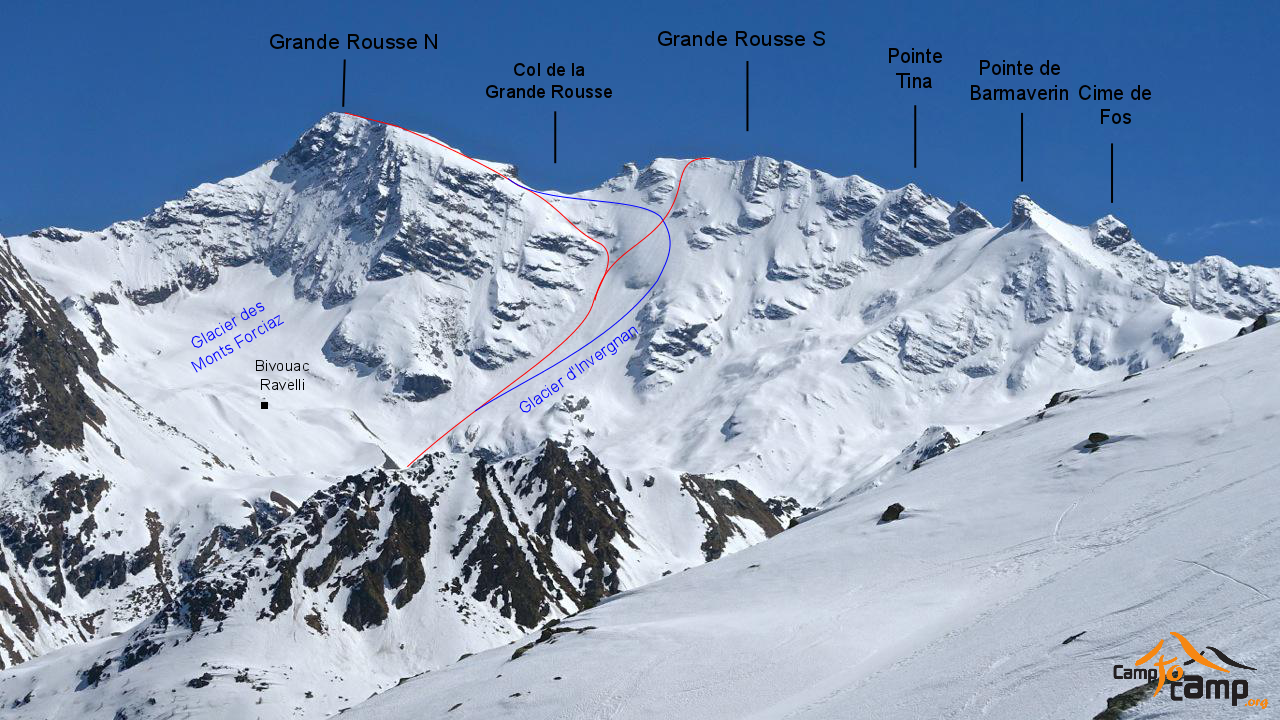 Grande Rousse - Par le vallon d'Invergnan