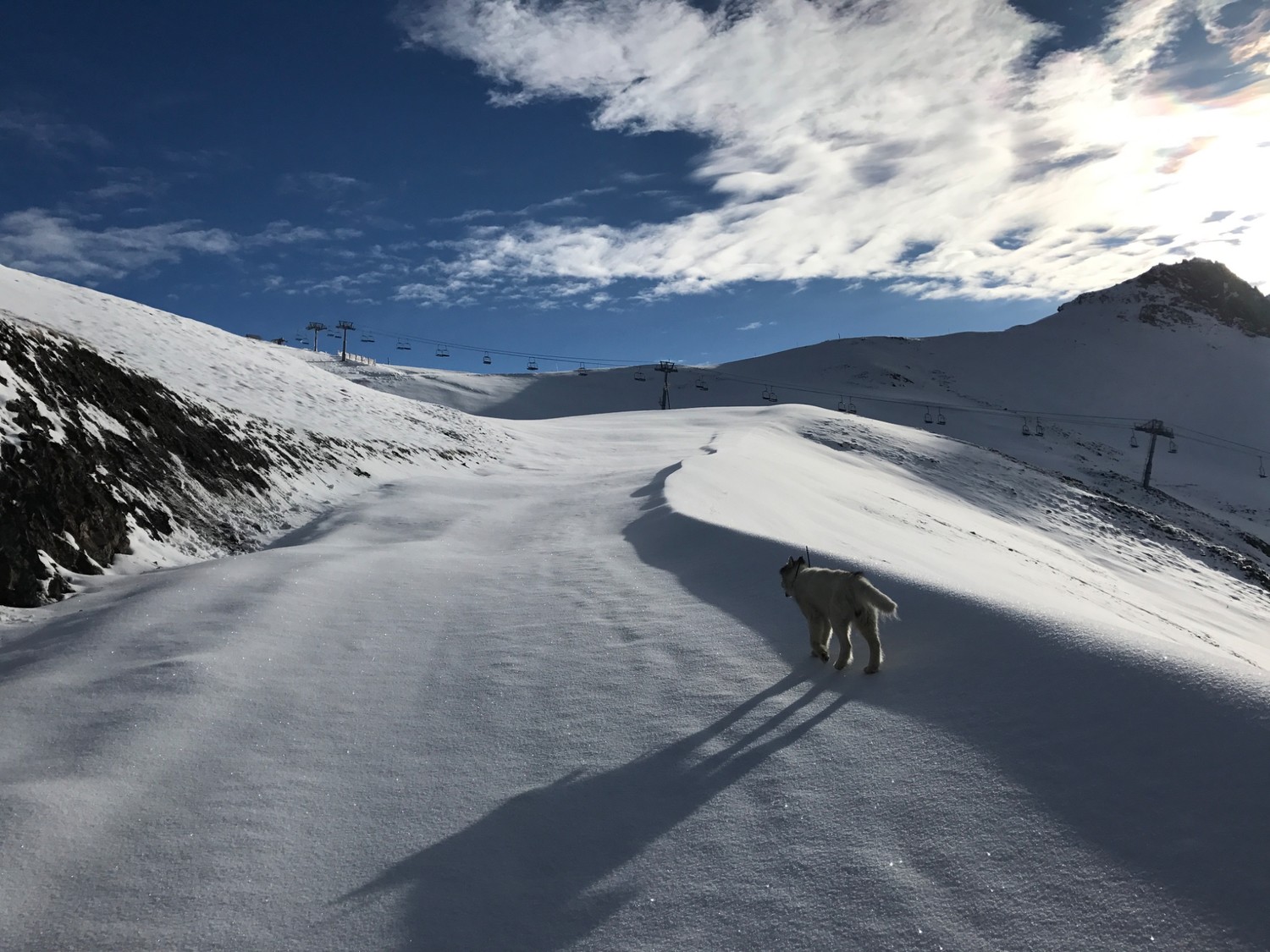 Sur la piste on pourrait presque croire que c'est hyper enneigé