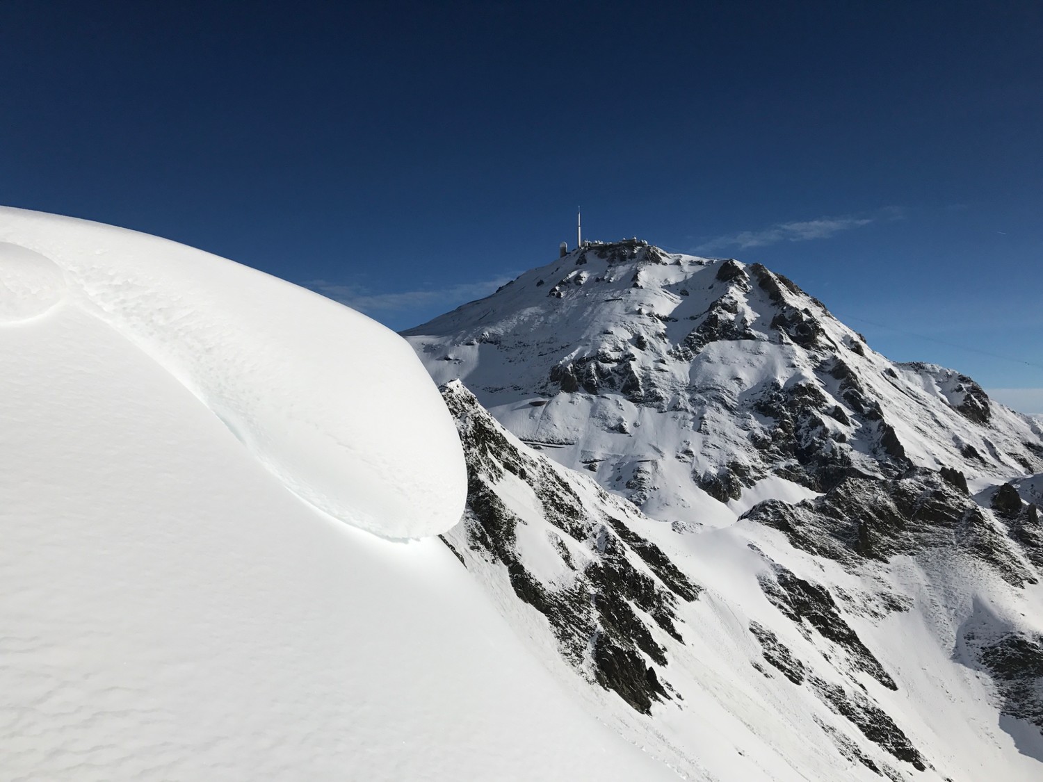 A l'arrivée au sommet du pic du tourmalet