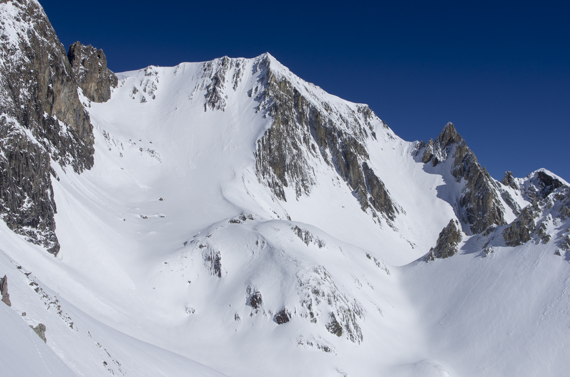 Face S de la Pte des Cerces vue du col