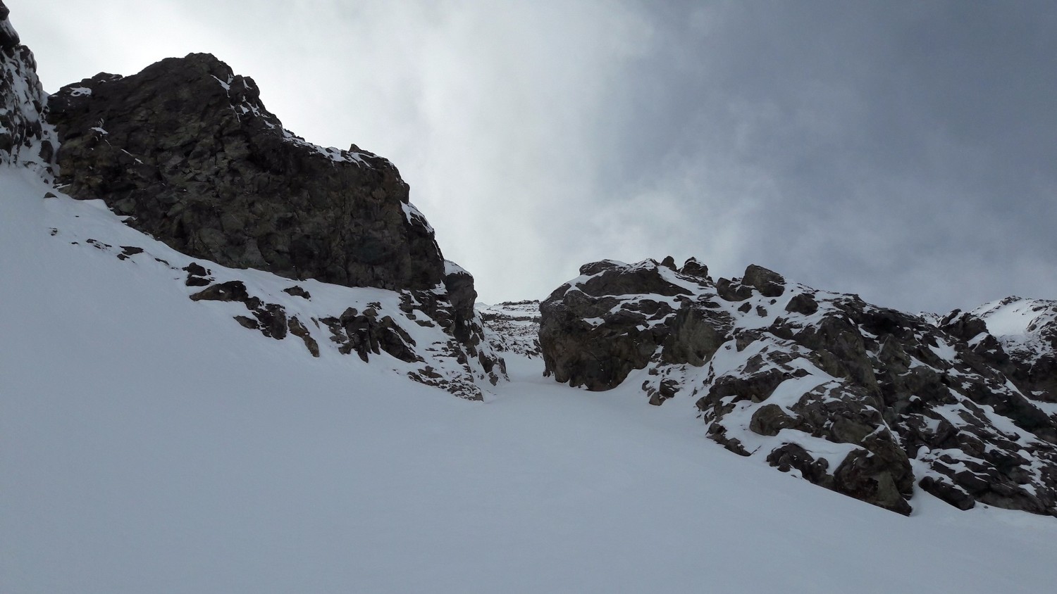 La goulotte à l'entrée du couloir Chantriaux