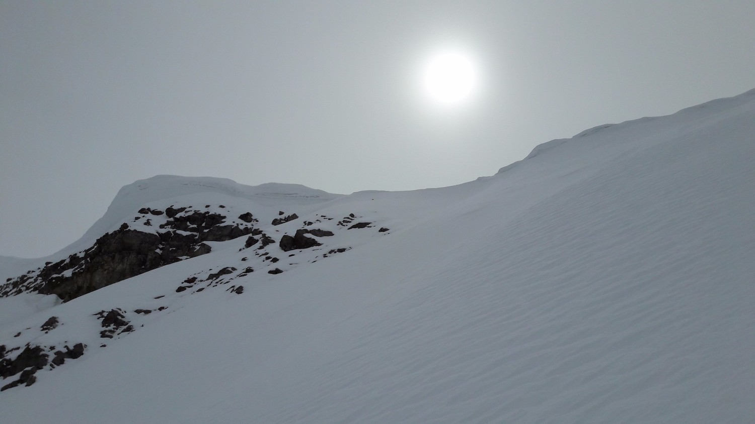 Les derniers mètres sous l'arête
