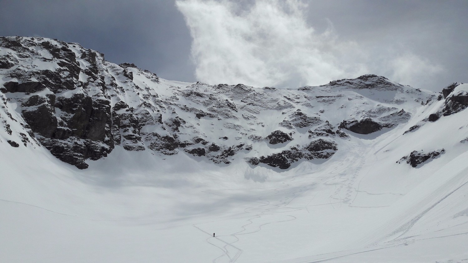 Le couloir Chantriaux après la descente