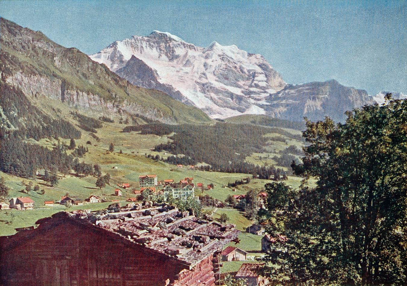 Jungfrau et Wengen, autochrome 1907