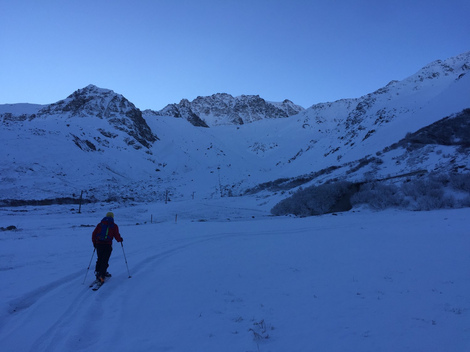 A ski depuis la voiture ce matin...
