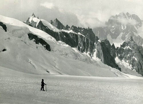 Aiguille du Plan - Aiguille Verte - glacier du Géant, par Vittorio Sella