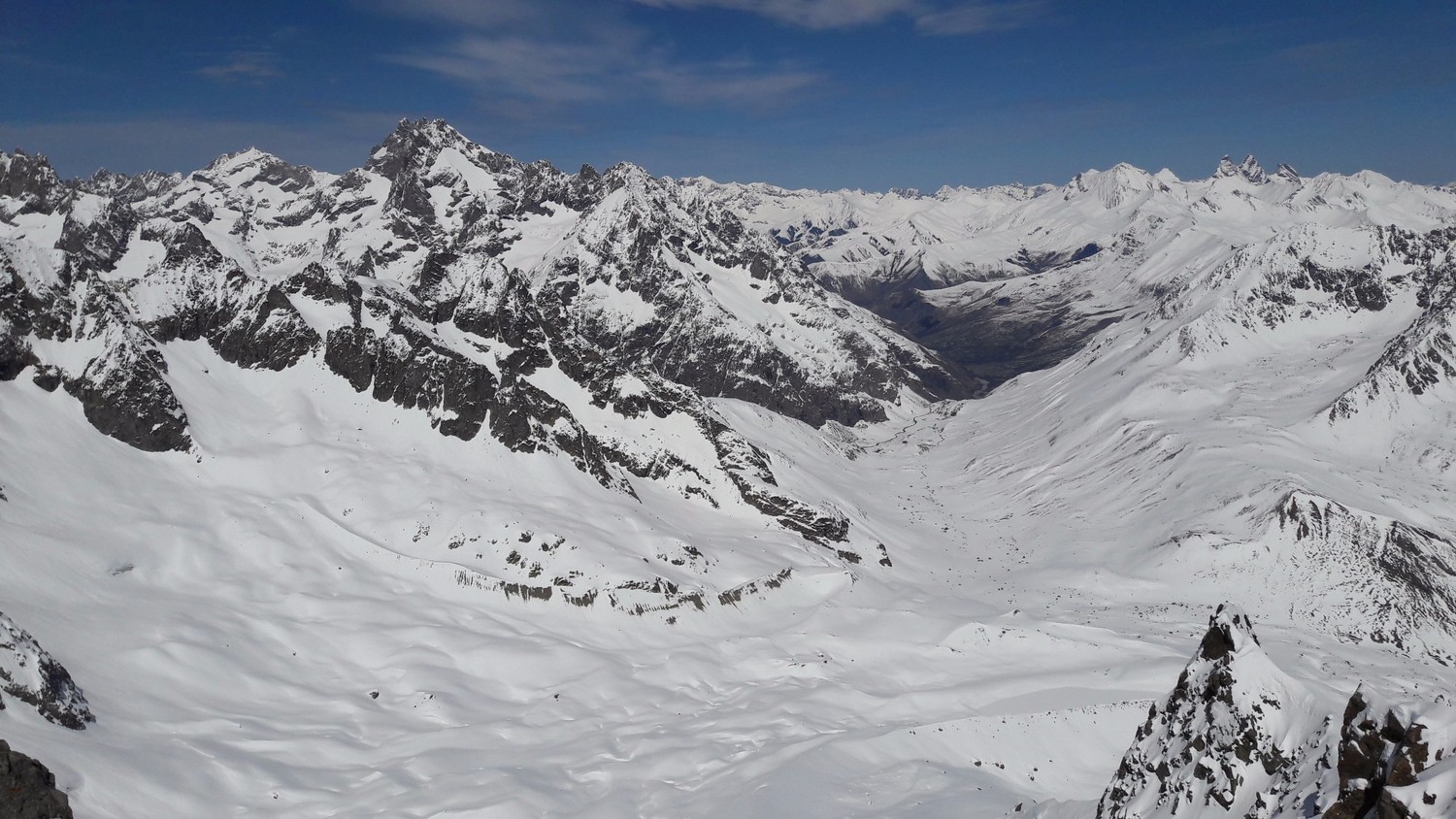 Du haut du Couloir Piaget, vers le NW