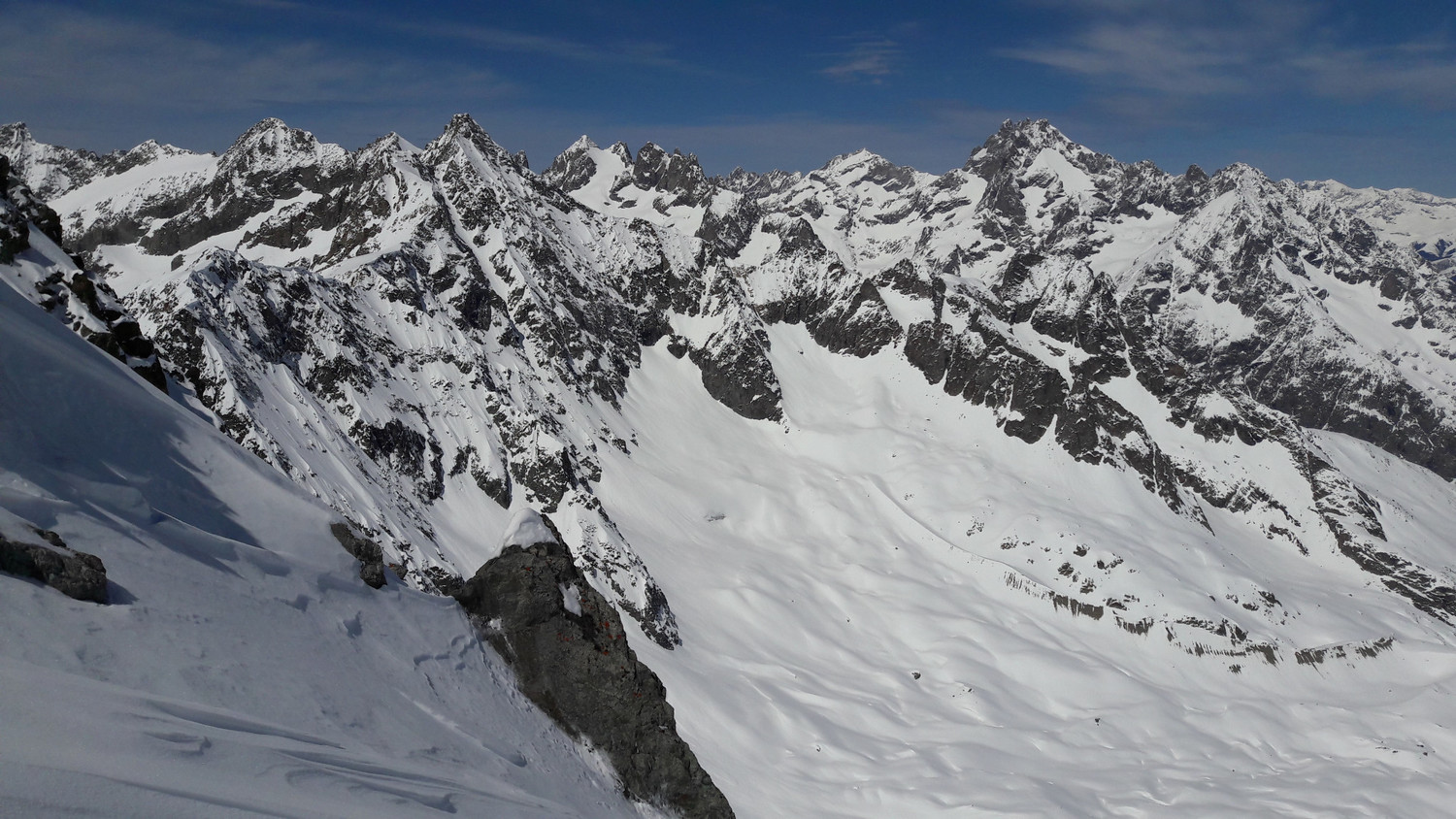 Du haut du Couloir Piaget, vers l'W