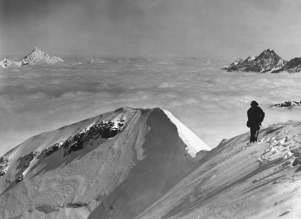 Castor - Weisshorn - Dom - Täschhorn par Vittorio Sella en 1885