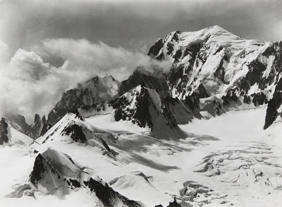 Mont Blanc, Tour Ronde, vus de la Dent du Géant en 1883, par Vittorio Sella