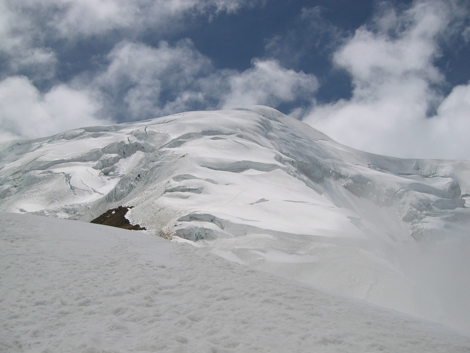le parcours d'ascension - Illimani (6438m)