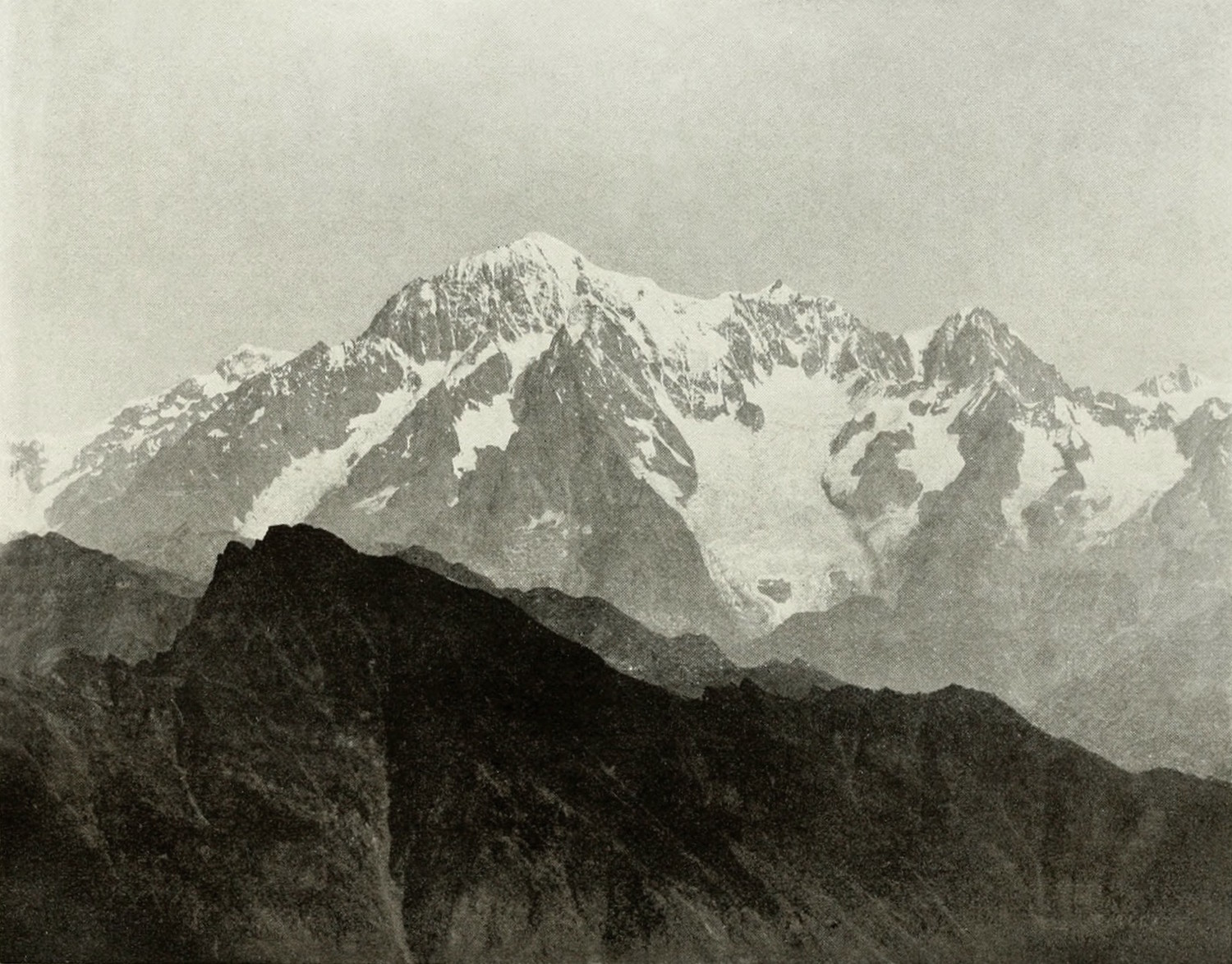 Mont Blanc vu de Herbetet par Vittorio Sella