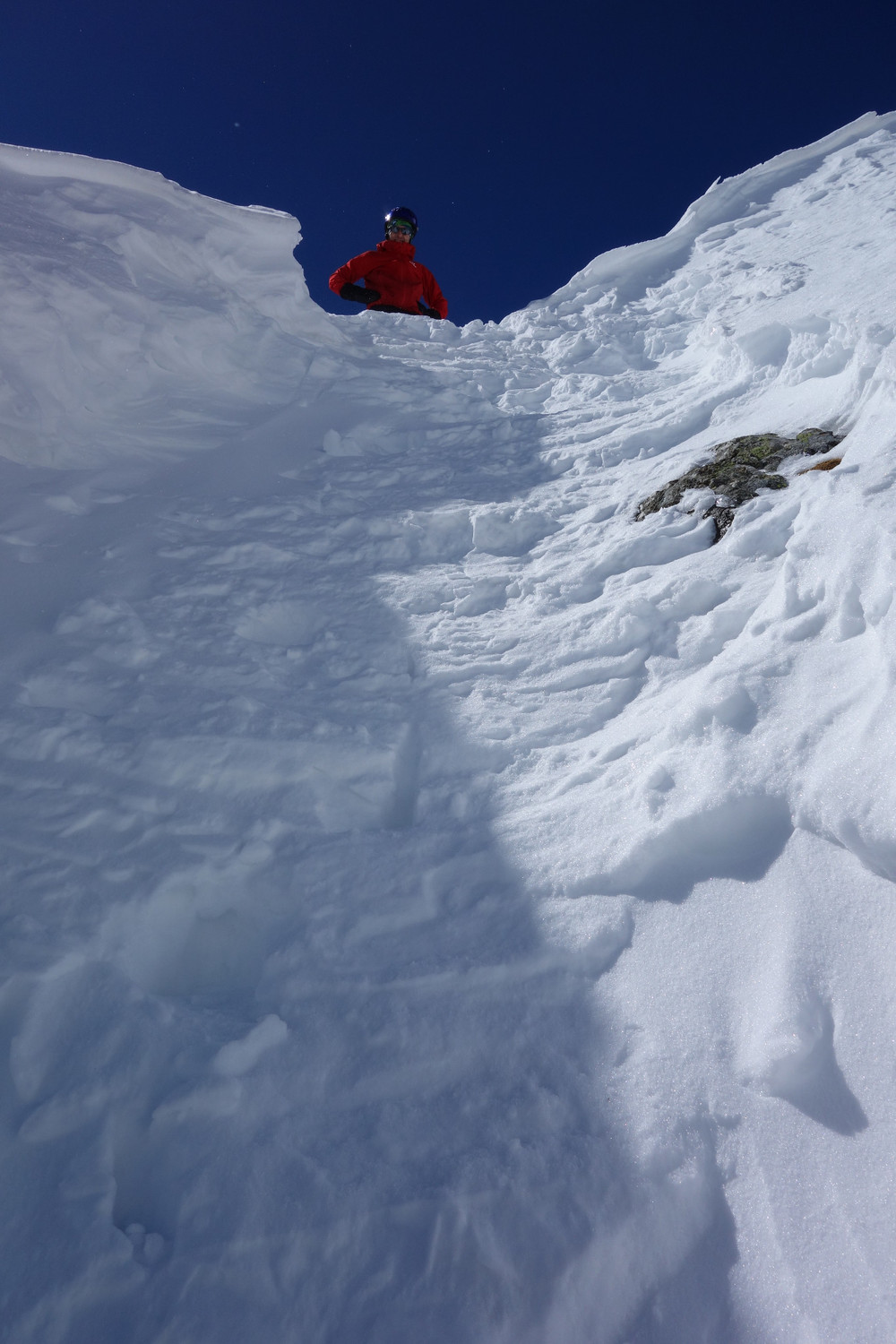 La sortie sur l'arête (vers 3020m)