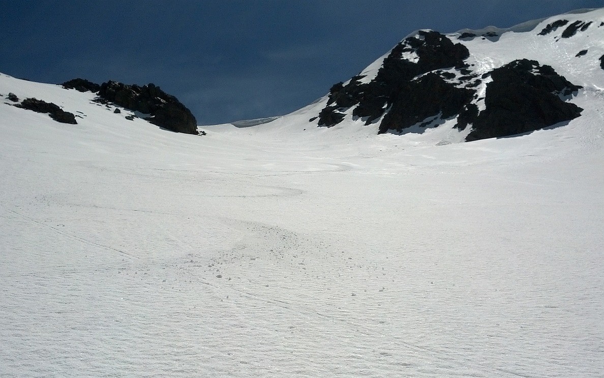 Couloir N-W pic Cabaneta, descente, Ariège