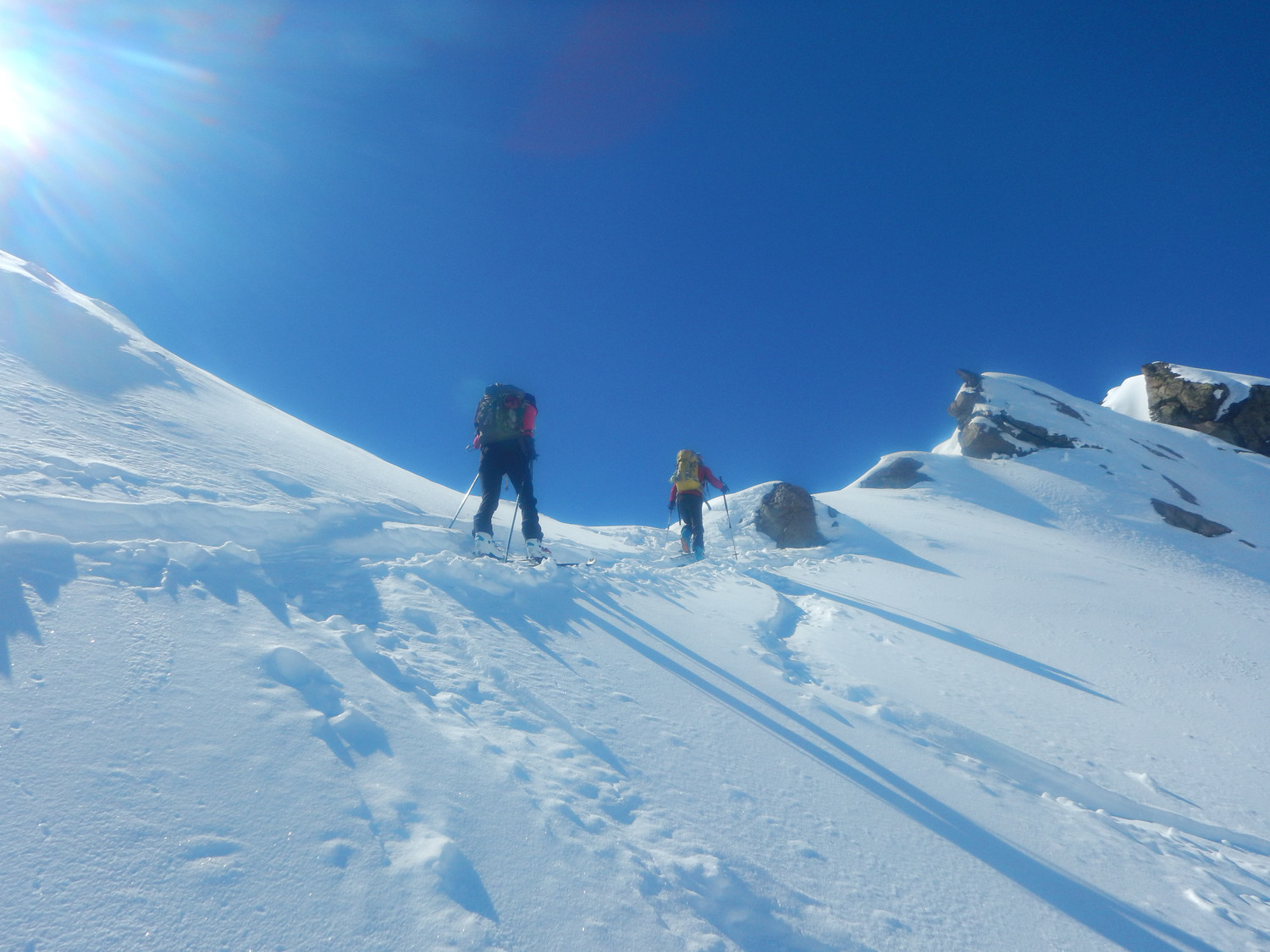 arrivé au col du Borgne