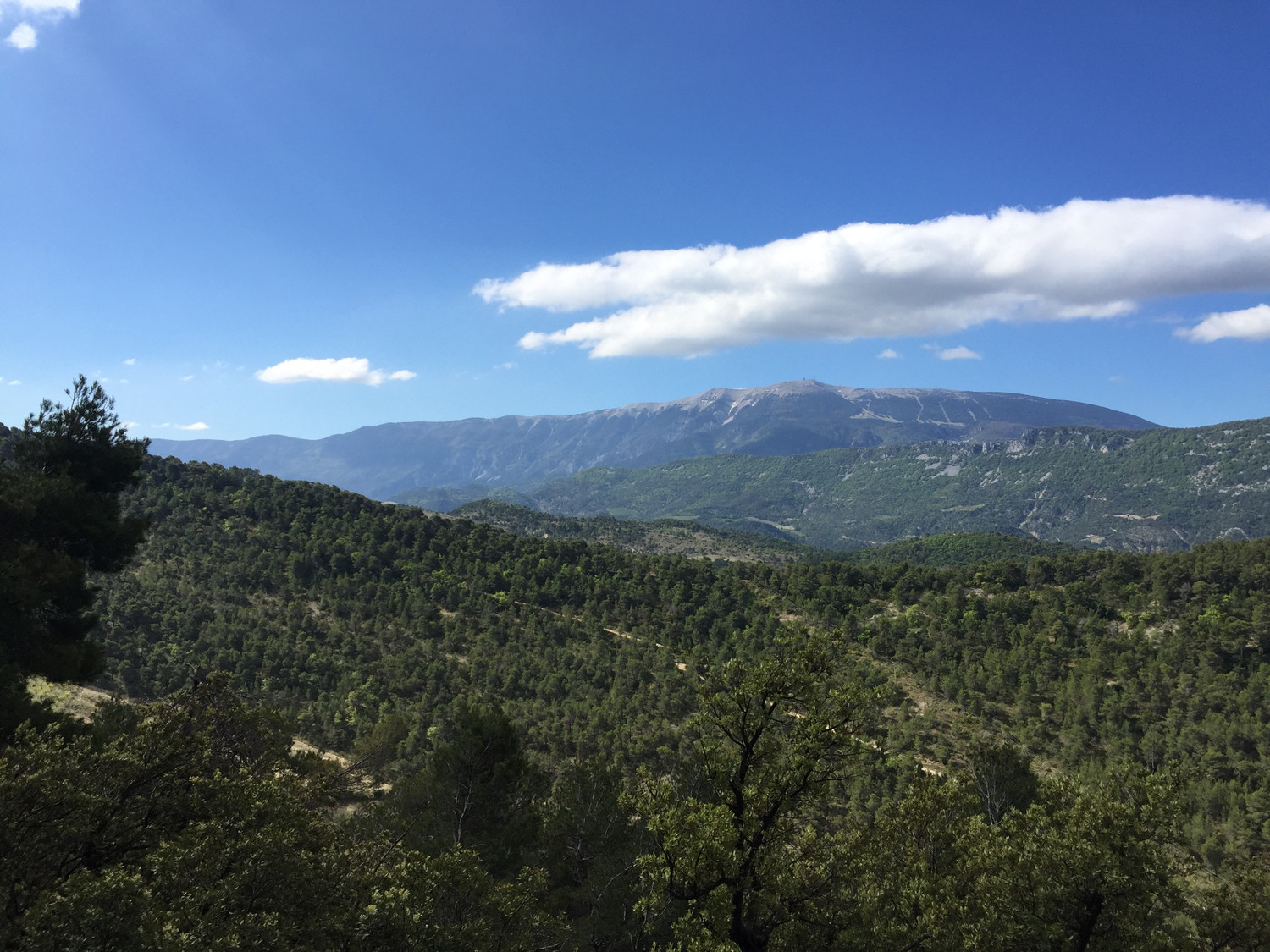 Vue depuis le pied de la voie