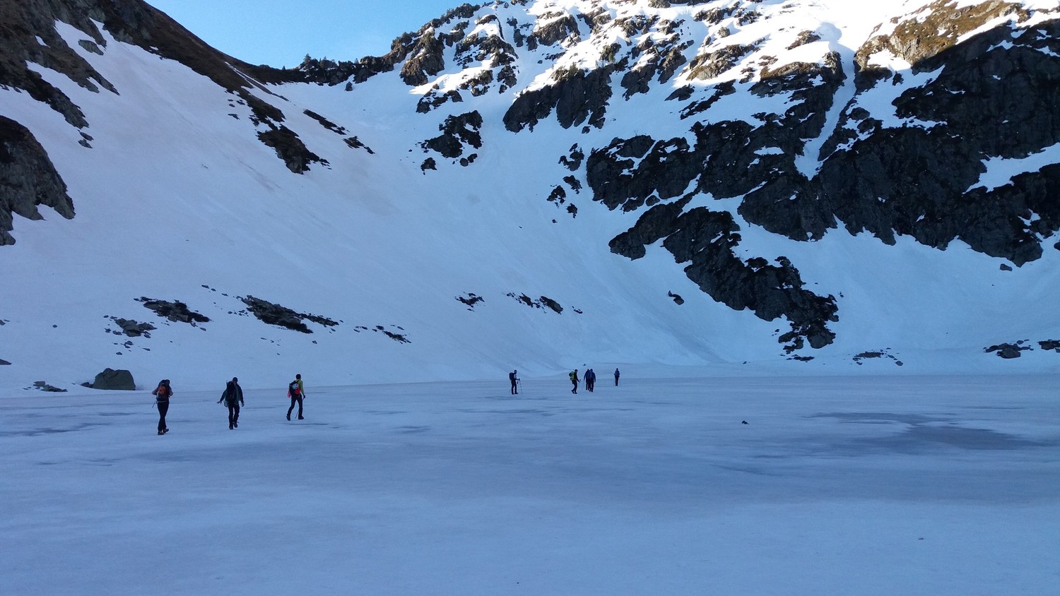 Le lac encore bien gelé (enfin presque...)