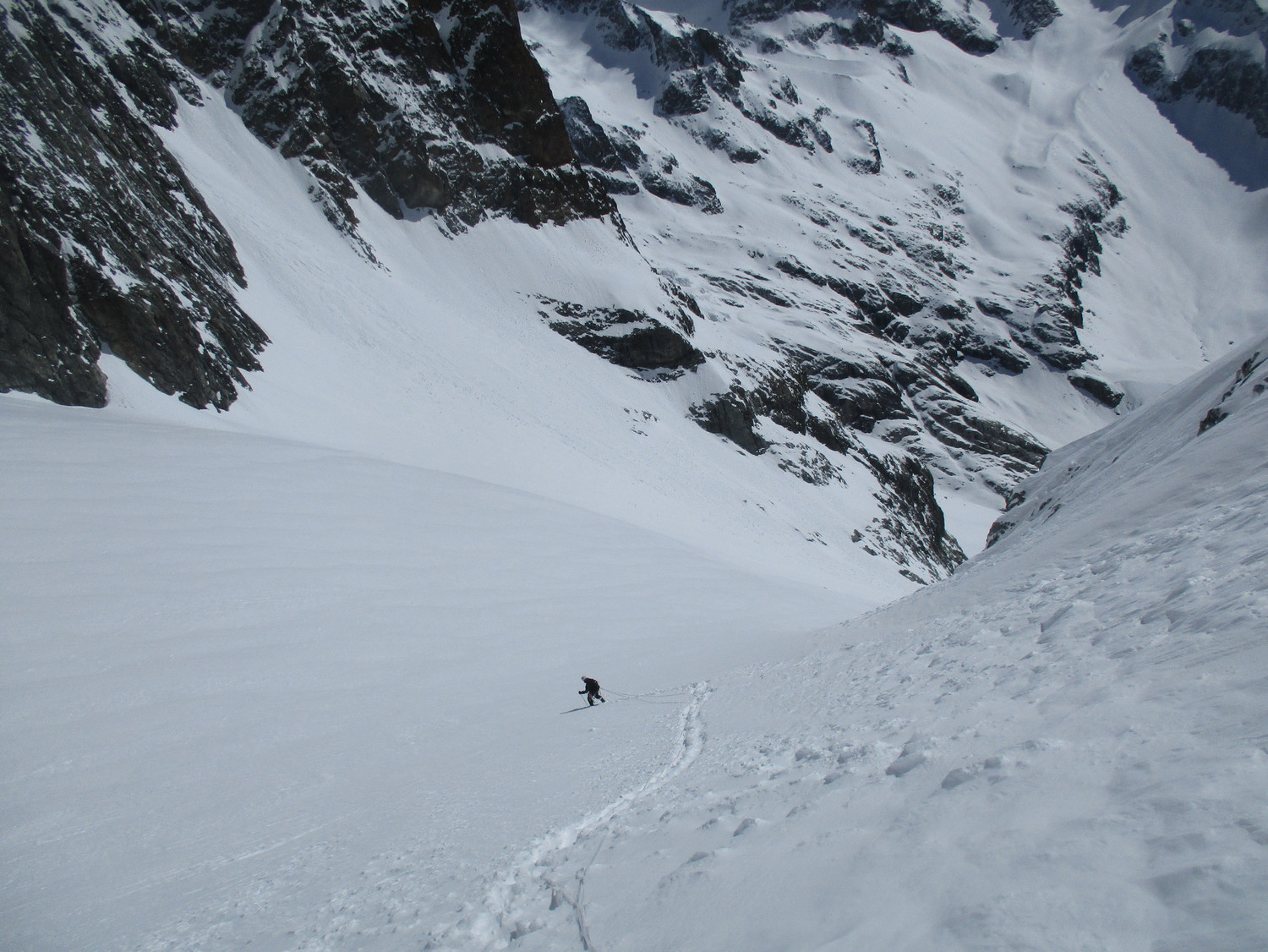 Descente sur le glacier de Soubeyran