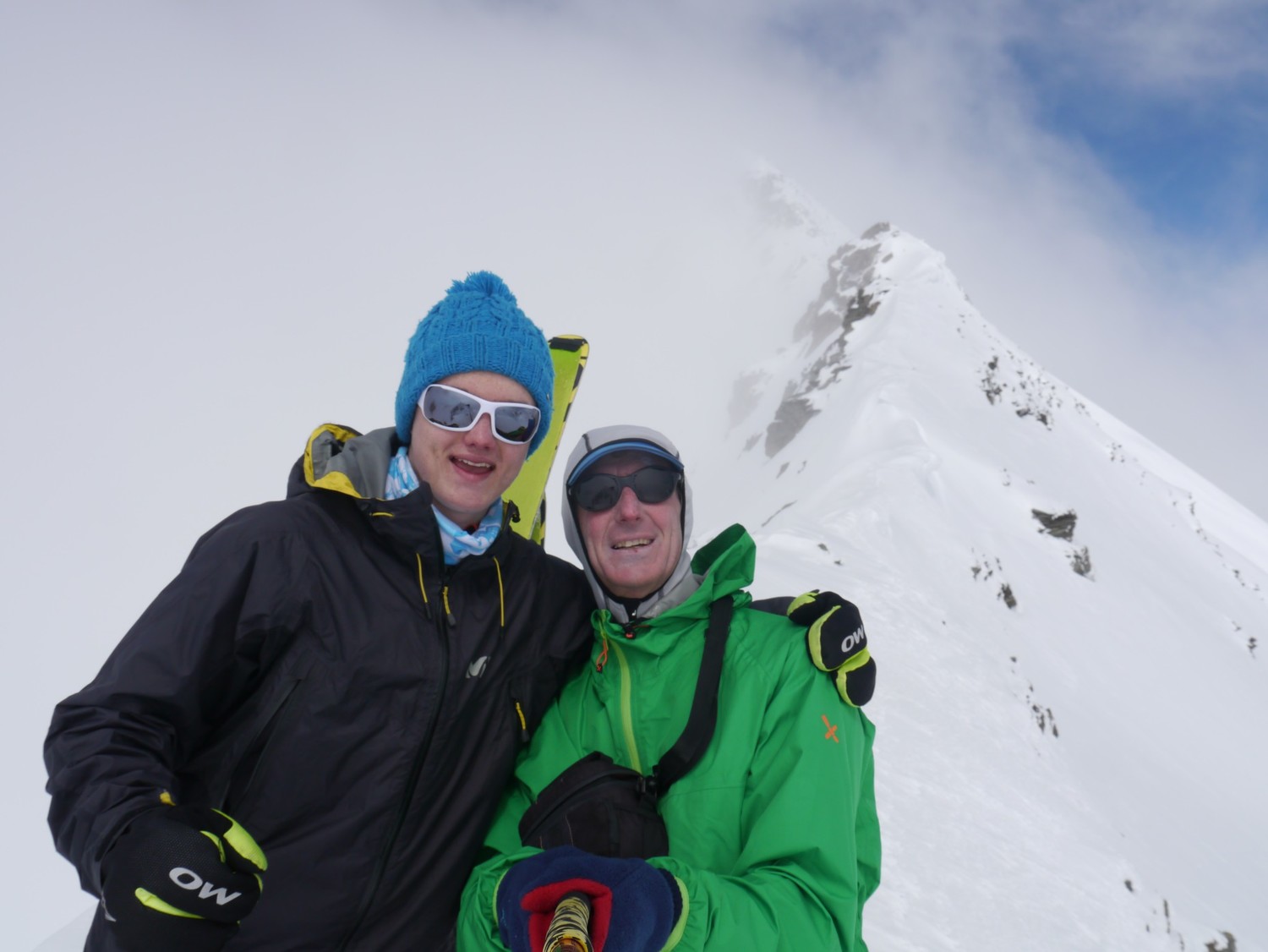 the ridge to the top ... too much snow for us!