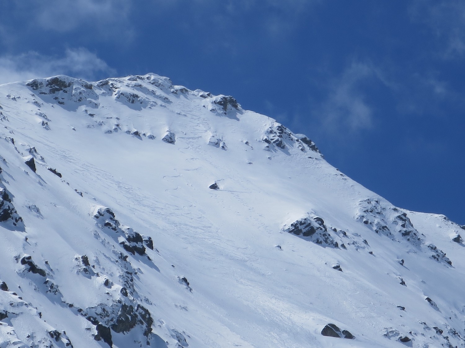 Belles conditions dans la face nord!