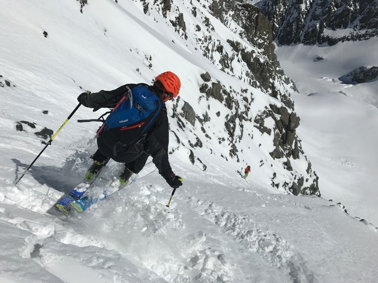 Pïerre dans le haut de la facette NE