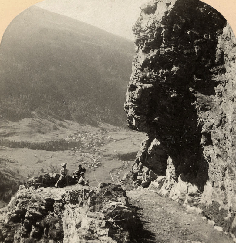 Passage de la Gemmi, Loeche les Bains, par Gabler en 1885