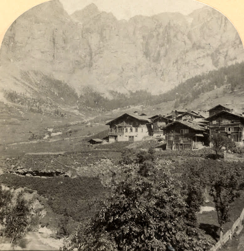 Löche les Bains et La Gemmi par Gabler en 1885