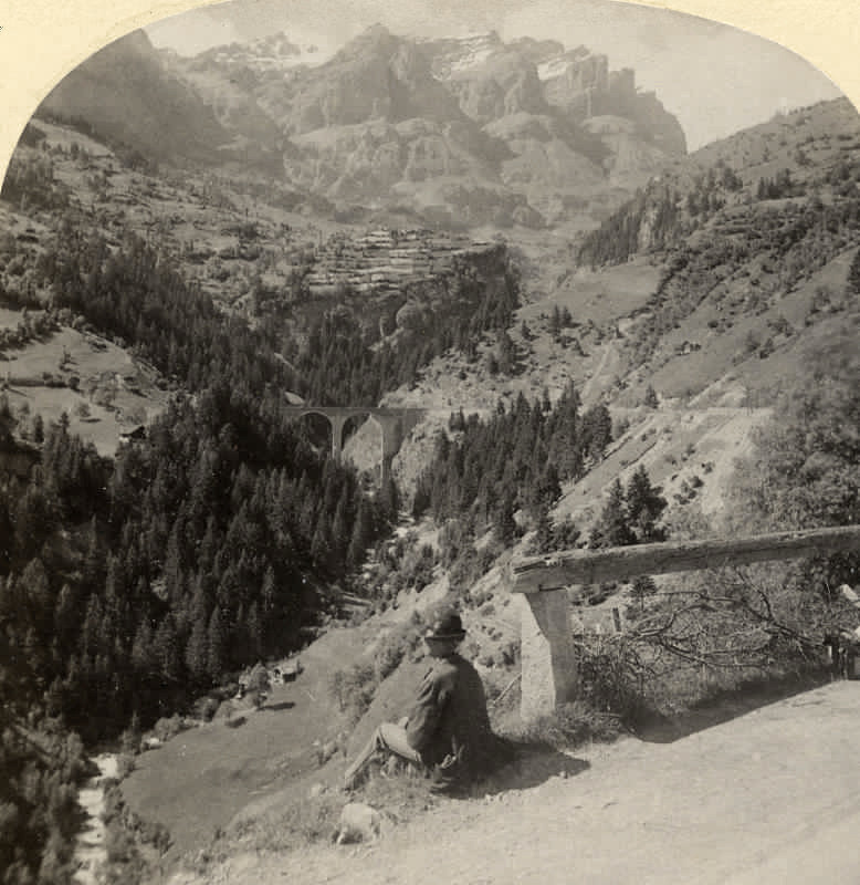 Route de Loèche les bains par Gabler en 1885
