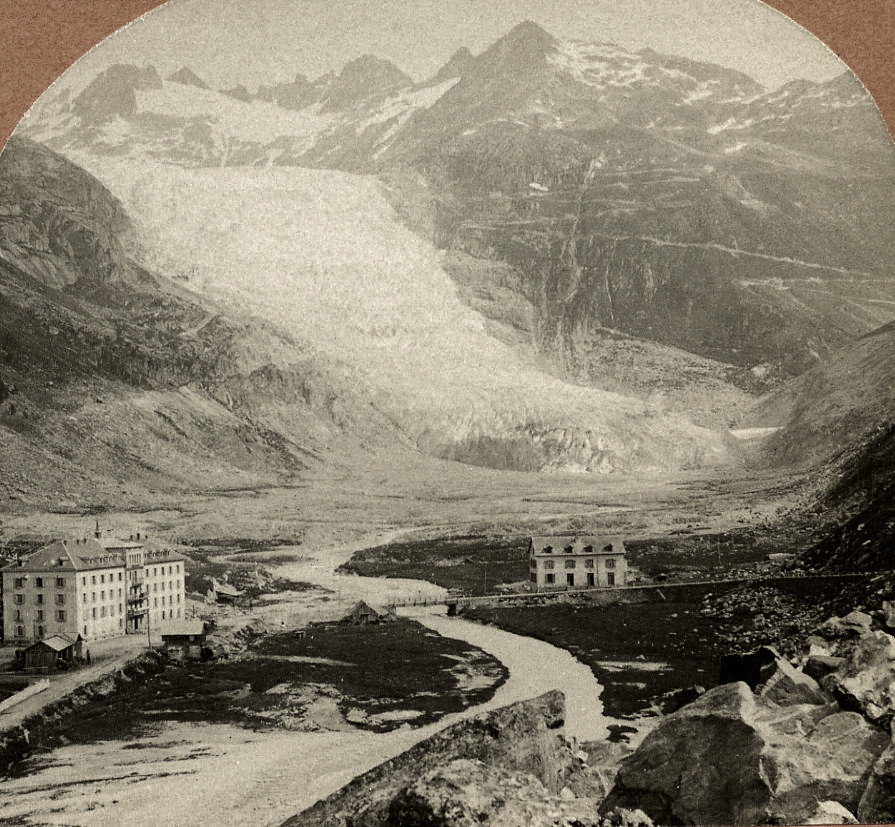 Glacier du Rhône par Jullien en 1885