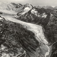 Glacier du Rhône en 1930 par Walter Mittelholzer