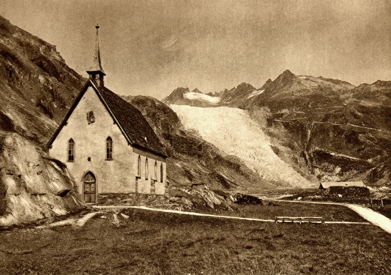 Gletsch - Glacier du Rhône par Gaberell, 1929