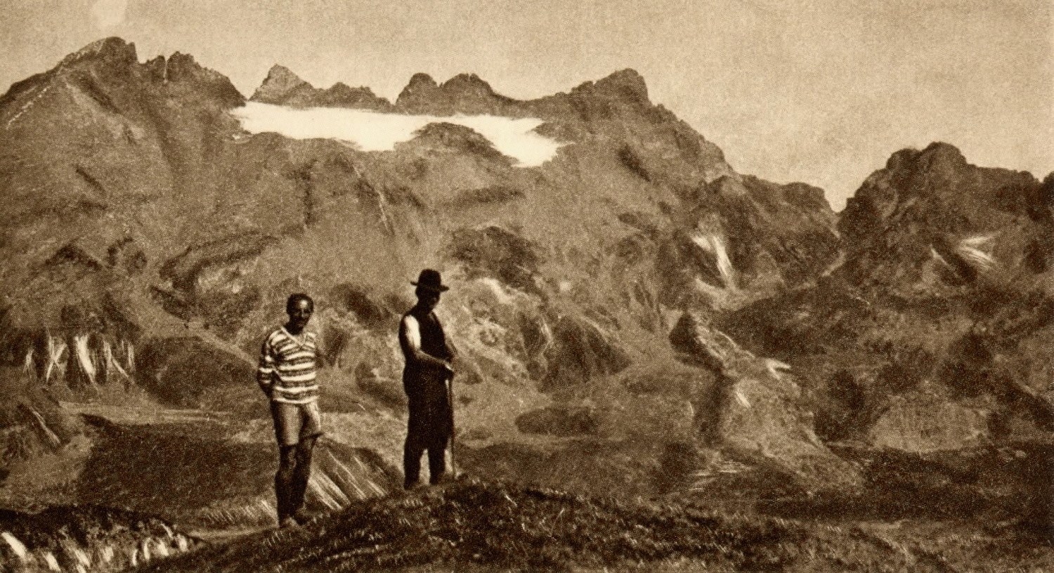 Dents du Midi vues du col d'Emaney par Schlatter