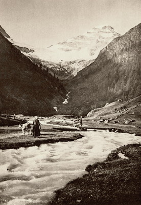 Lötschental, torrent de Fäfler et Breithorn S par Gyger