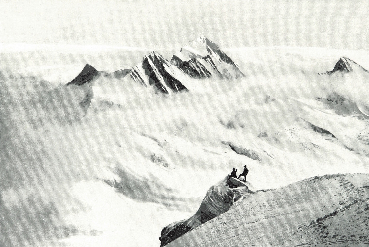Finsteraarhorn par Theodor Wundt, en 1898