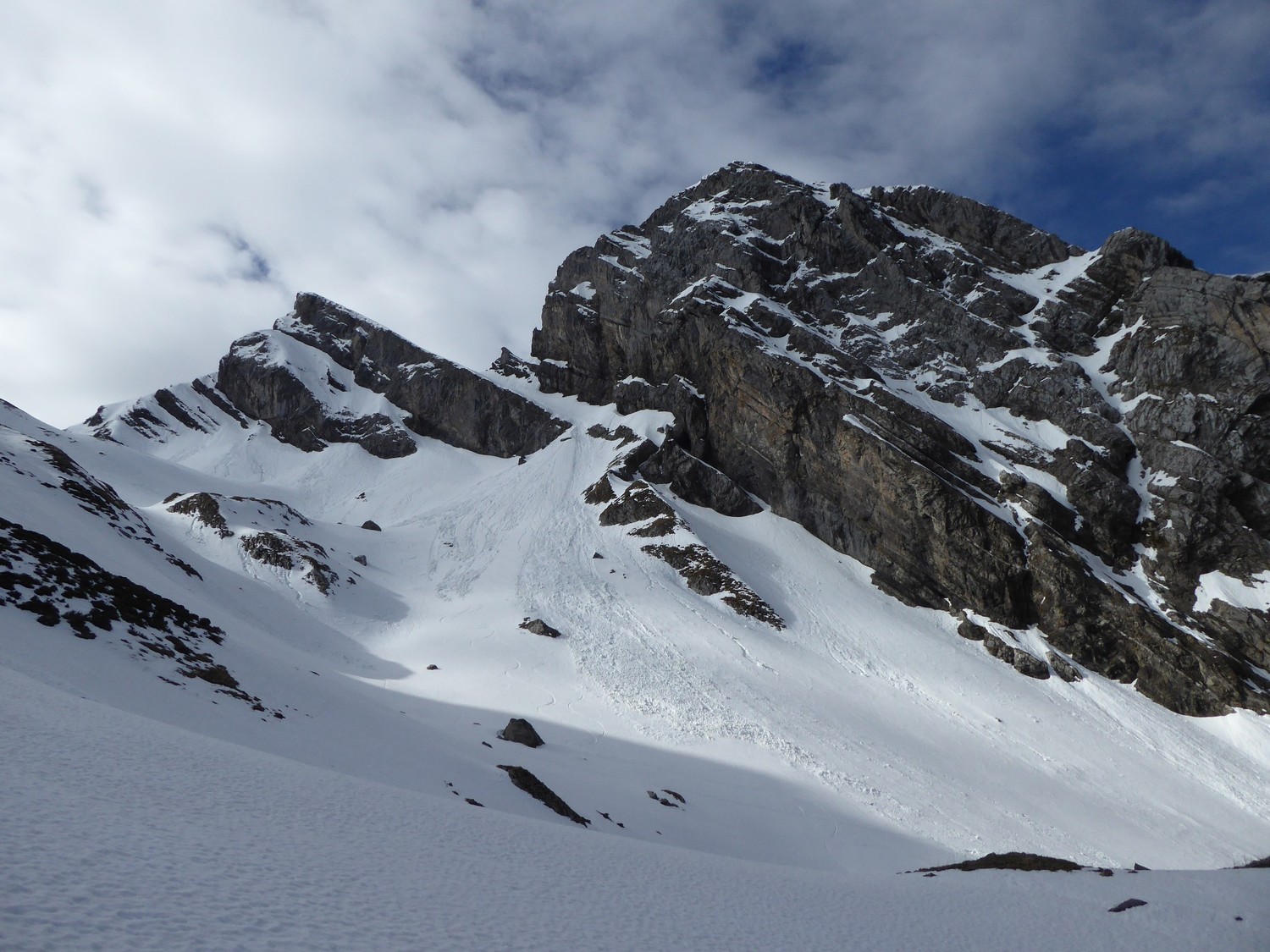 au niveau du couloir qui descend du Paré des Joux- Combe paccaly