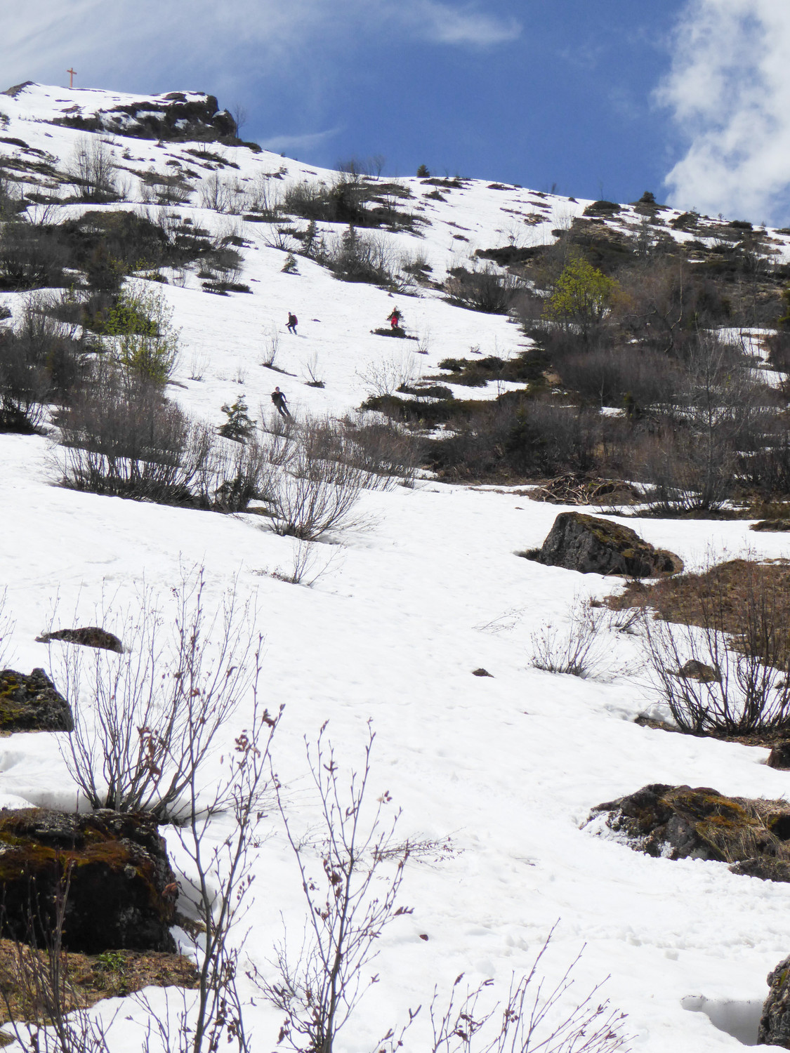 Belle descente dans une neige parfaite