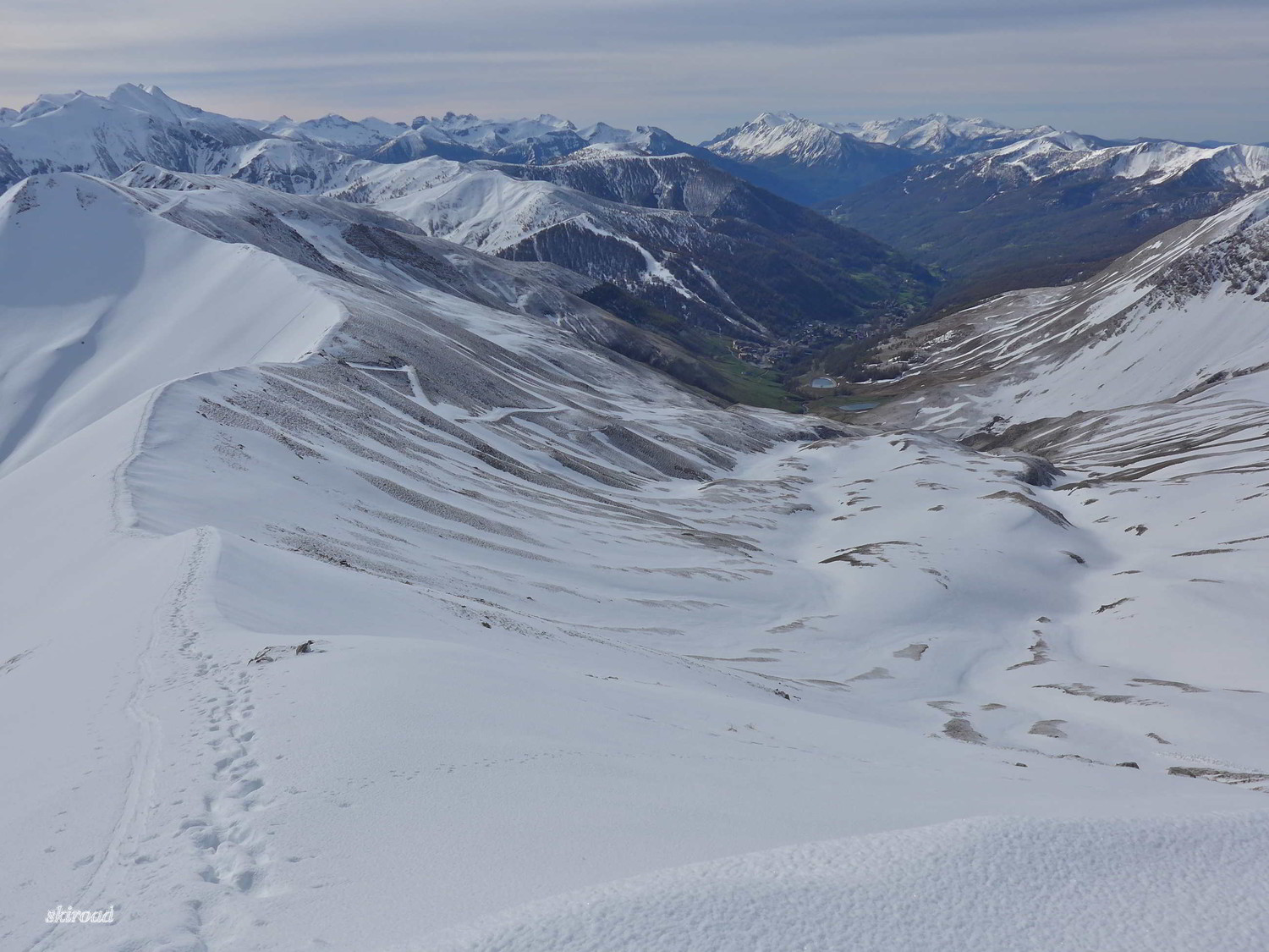 Mon itinéraire de montée vers le Col de la Sestrière.