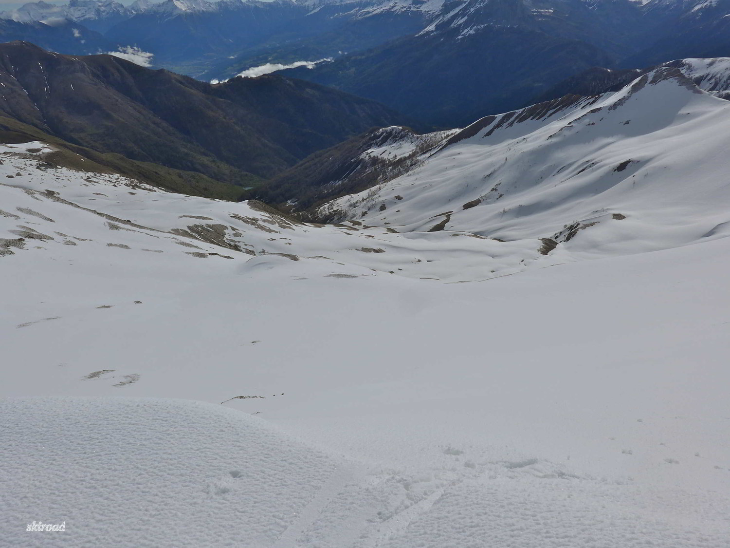 Descente dans le Vallon des Agneliers.