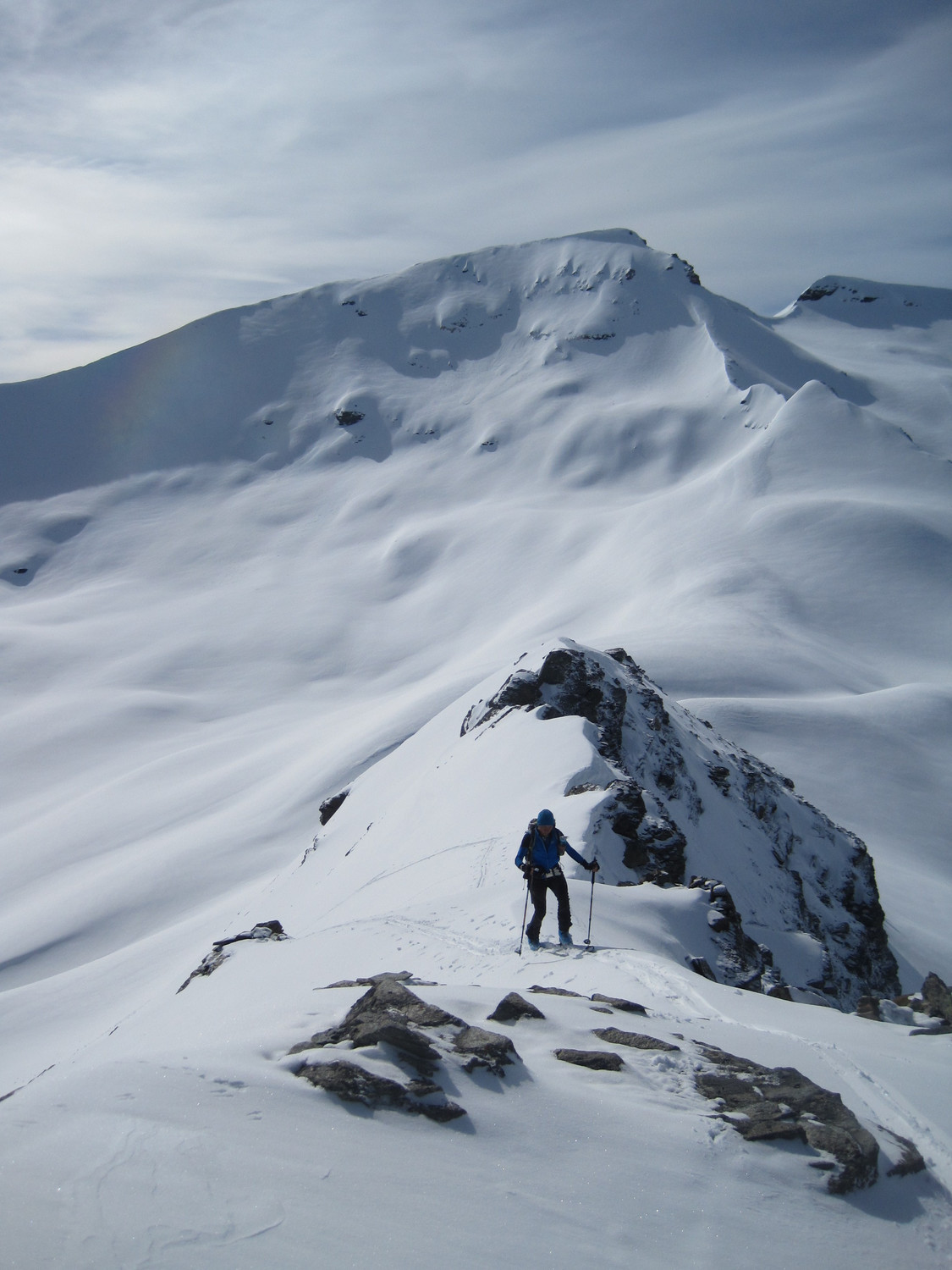 Alla Punta Palettaz con la Gran Vaudala dietro
