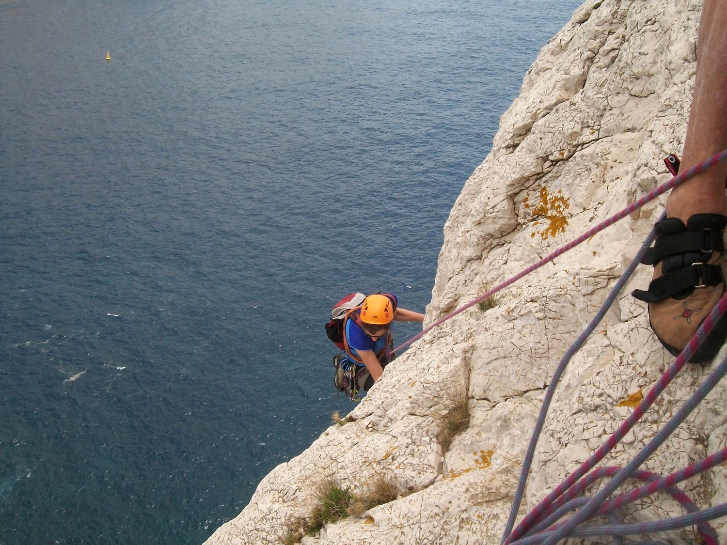 dans l'avant dernière logueur (5c)
