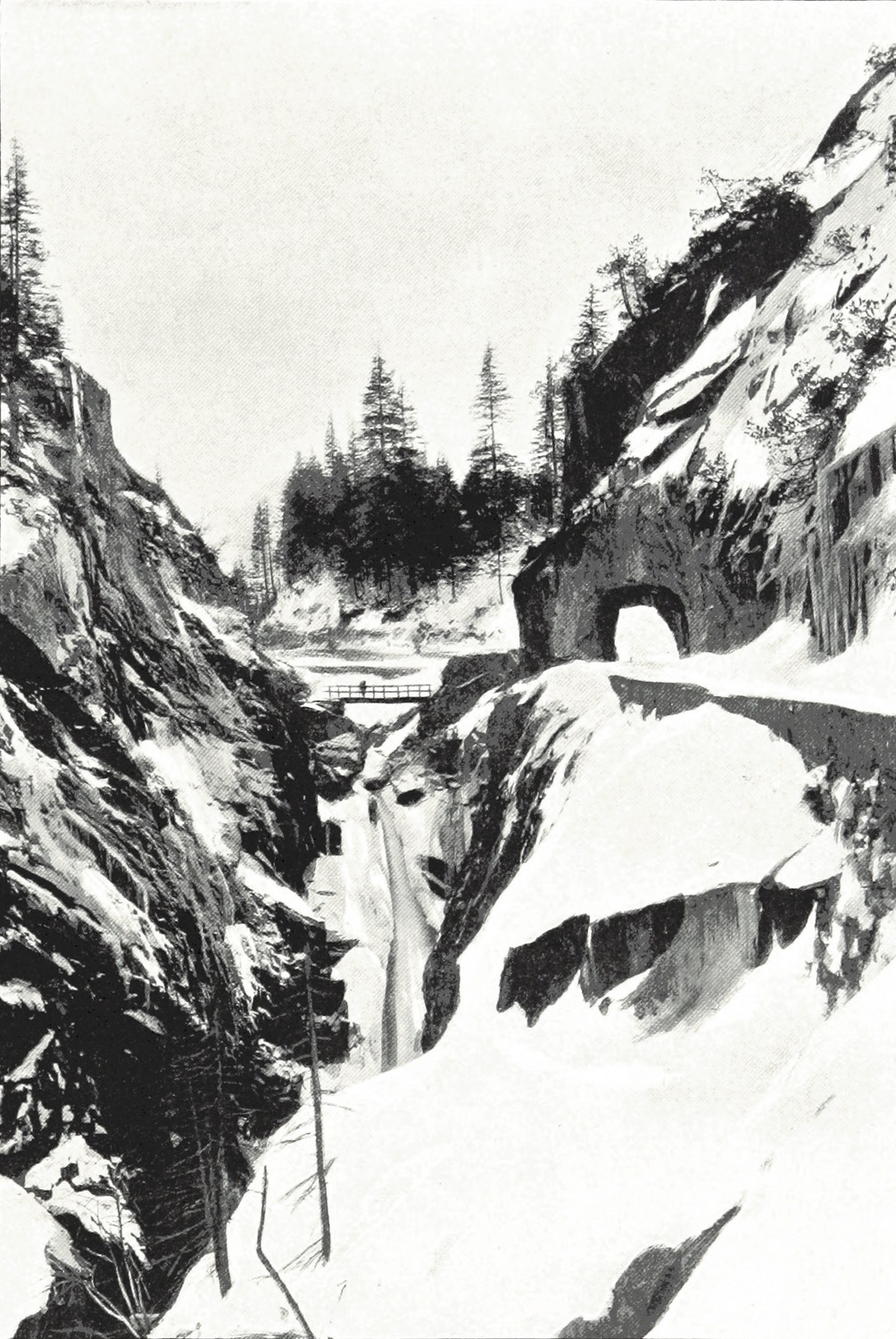 Cascade de la Handeck par Theodor Wundt, en 1898