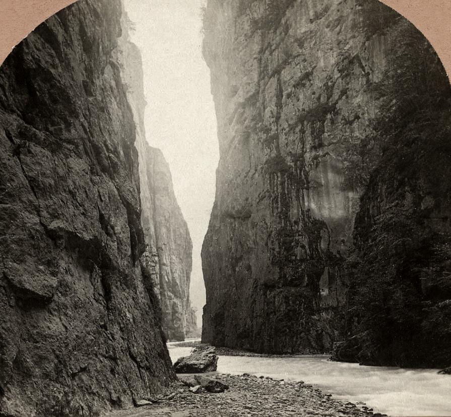 Gorge de l'Aare par Jullien en 1885