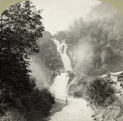 Chute inferieure du Reichenbach par England en 1863